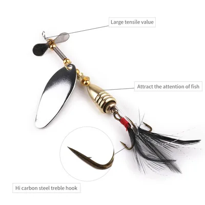 

metal 5PCS set JIA HENG road sub-rotating sequins fishing gear fishing supplies