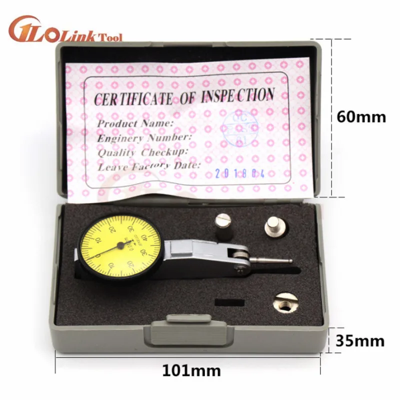 

10mm Dial Indicator Magnetic Stand Base Holder 0.8mm Dial Test Comparator For Equipment Calibration