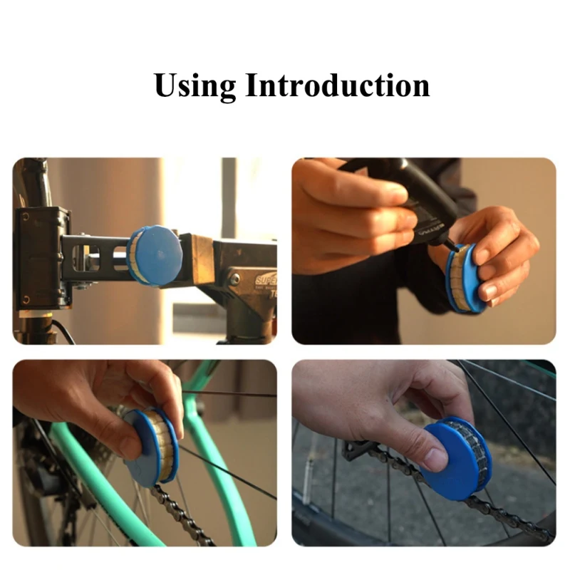 

Bicycle Chain Wool Oil Lubricator Bike Cycling Cleaner Maintenance Device ABS Chain Oiler Roller Roller Repair Tool