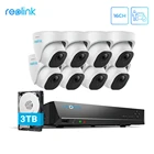 Система видеонаблюдения Reolink RLK16-820D8-A, 4K, PoE, 16 каналов, NVR, 8 IP-камер 8 Мп, с обнаружением человека, автомобиля, умный дом