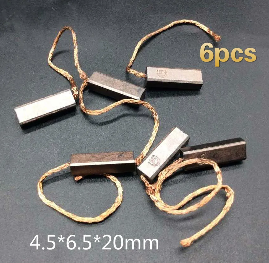 

6 шт 4,5*6,5*20 мм генераторная углеродистая щетка регулятор высокомедная Угольная щетка
