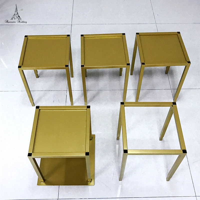 2 шт./лот романтический свадебный золото прямоугольник столба цветок стенд