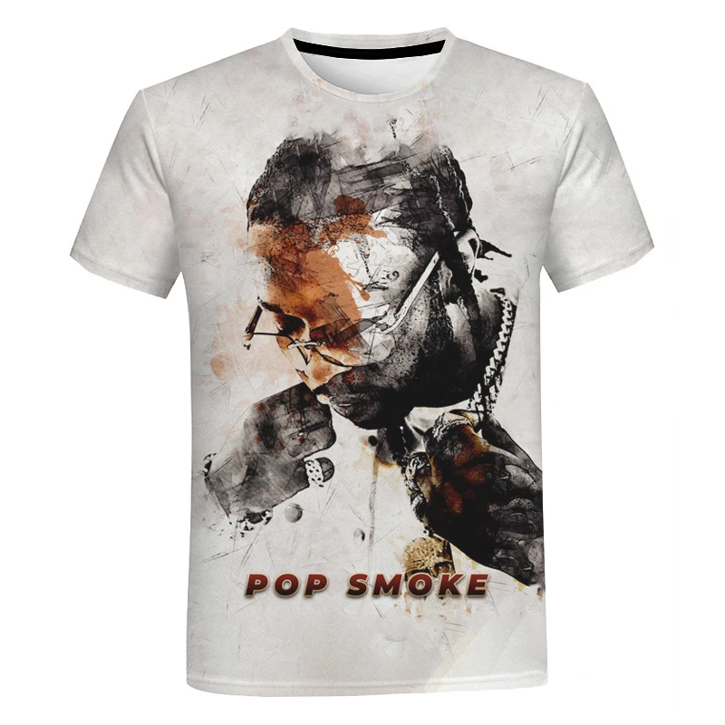 

Hot Sale Pop Smoke T Shirt 3D Printed Style 2020 New Summer Cool T-shirt Casual Tees Hip Hop Tshirt Streetwear