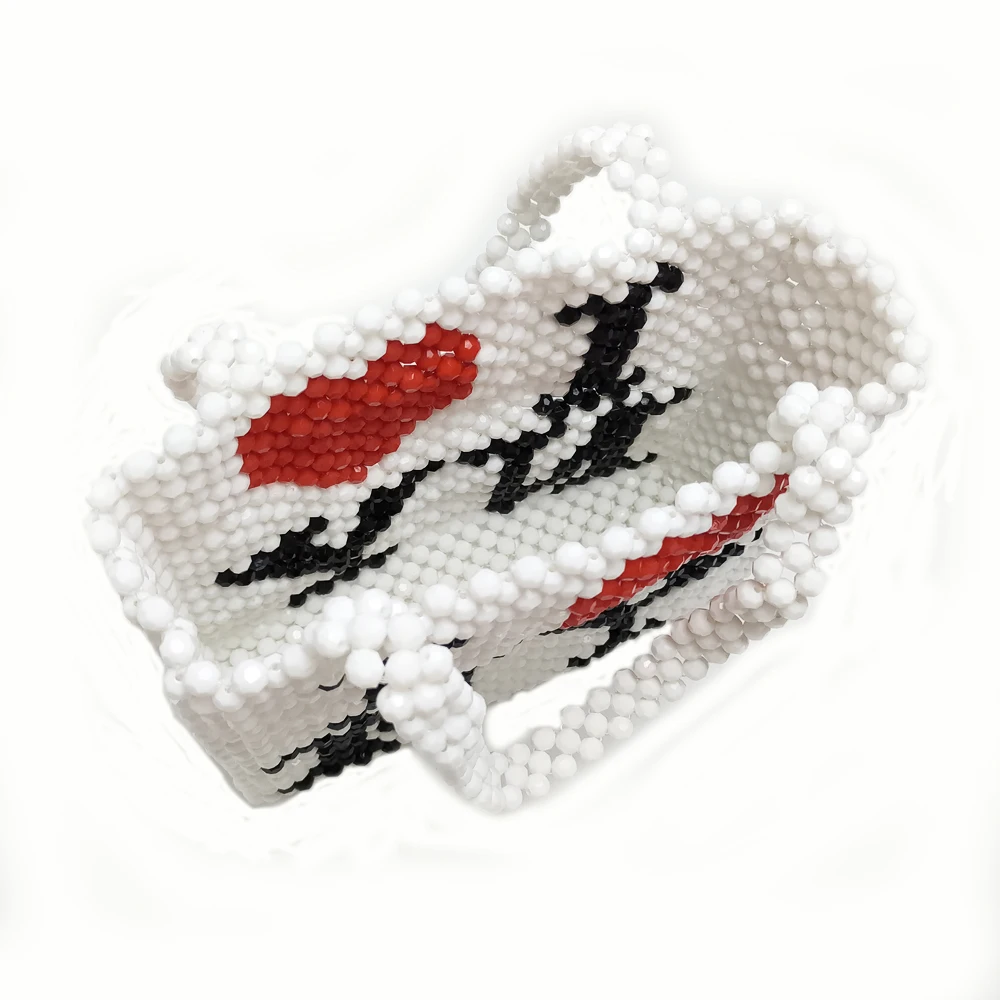 Модная белая сумка из бисера ручной работы с надписью I Love NEW YORK | Багаж и сумки