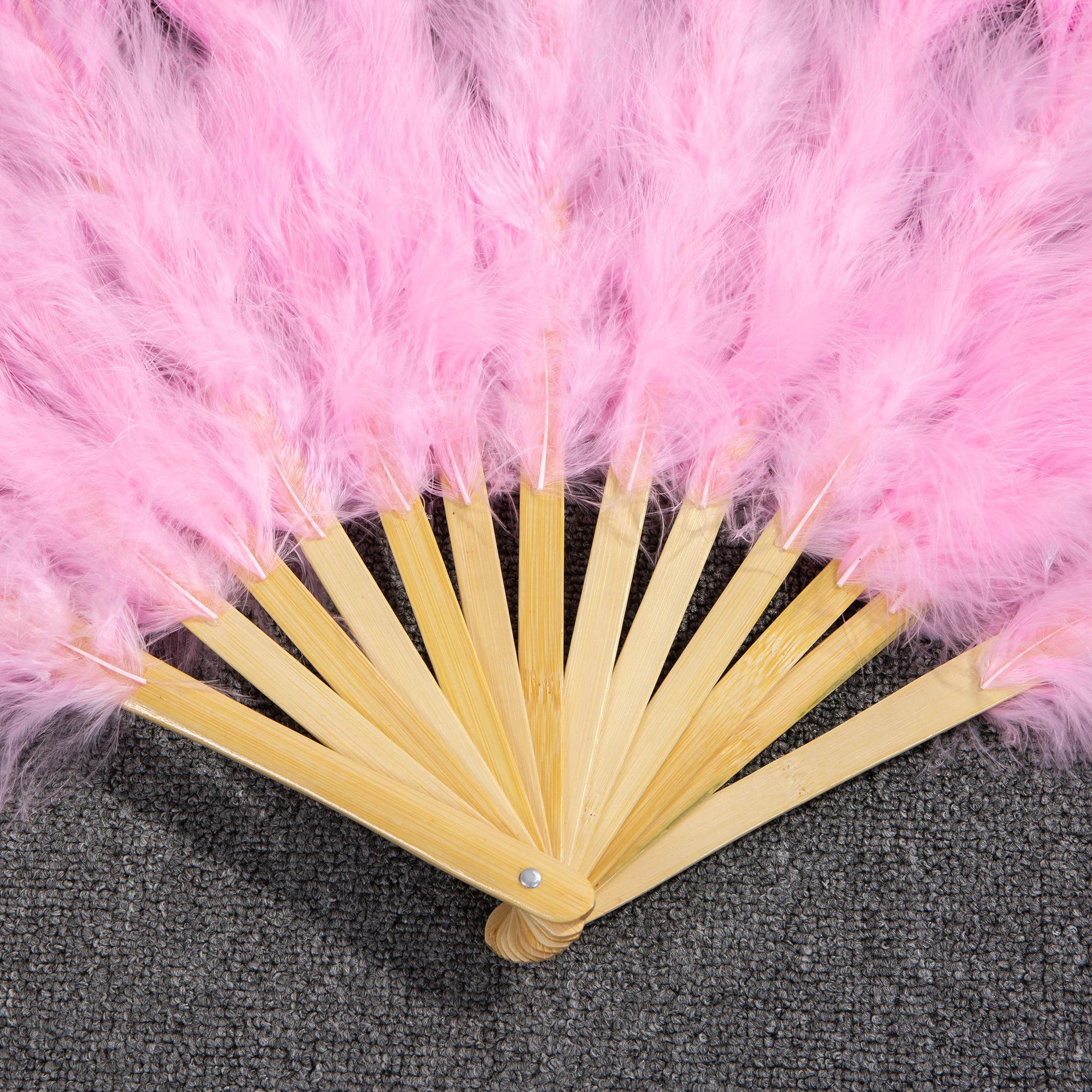 

High Quality Pink Ostrich Feathers Fan Stage Production Tools Carnival Center Decoration Fluffy Natural Plumes For Crafts 13Bone