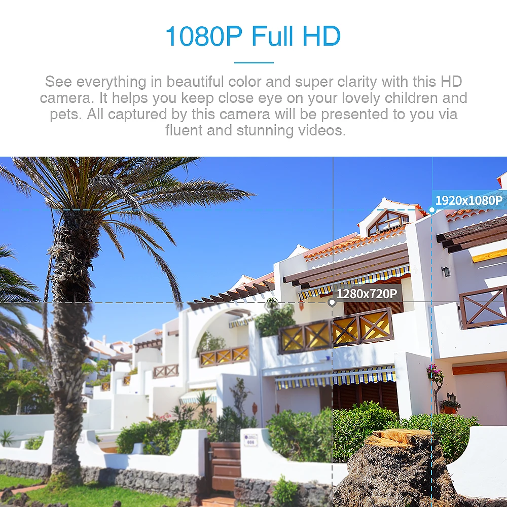 YCC365 1080P 2.0MP Водонепроницаемая ip камера наружная WiFi CCTV беспроводная