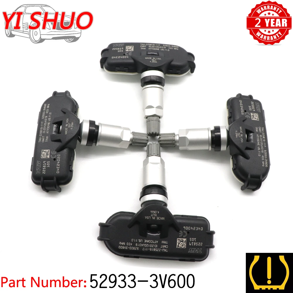 TPMS Датчик давления в шинах 52933-3V600 для Hyundai Grandeur [HG] I40 [VF] Azera Kia Rio [UB] 433 МГц 2011-2021 |