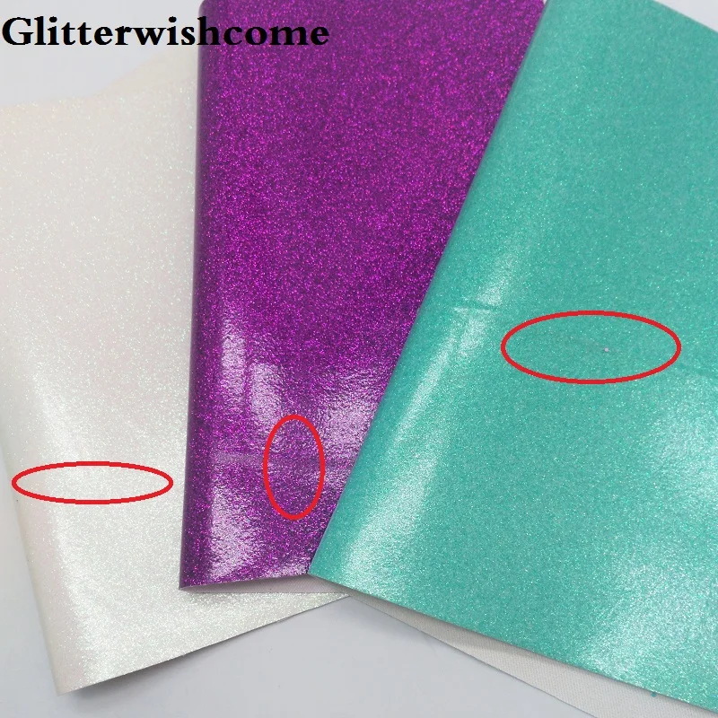 Мини рулон блестящей ткани Glitterwishcome 30 х134 см винил для бантов гладкая блестящая
