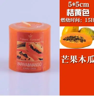 orange S Цилиндрическая ароматерапия, бездымные свечи, романтичные ароматические свечи, ароматизатор, очиститель воздуха, подарок на свадьбу, день рождения - Цвет: orange S