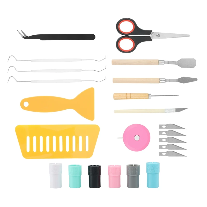 

24PCS Pen Handle Craft Vinyl Weed Mower CRICUT Vinyl Weed Mower Kit DIY Silhouette Embossed Text Craft Weeding Tools