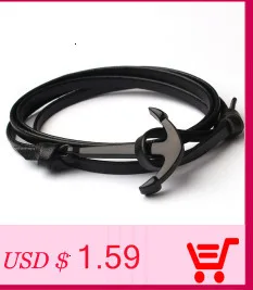 Adjustable Paracord Anchor Bracelet Woman Men Charm Bracelets Alloy Anchor Nylon Rope Chain Armband Vintage Bracelets& Bangles