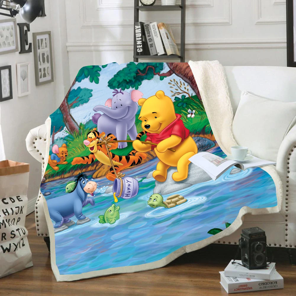 Disney Winnie the Pooh Tigger Blanket Children Flat Sheet Bedspread Bedroom Decoration for Adult Kid Birthday Gift Custom Image | Дом и сад