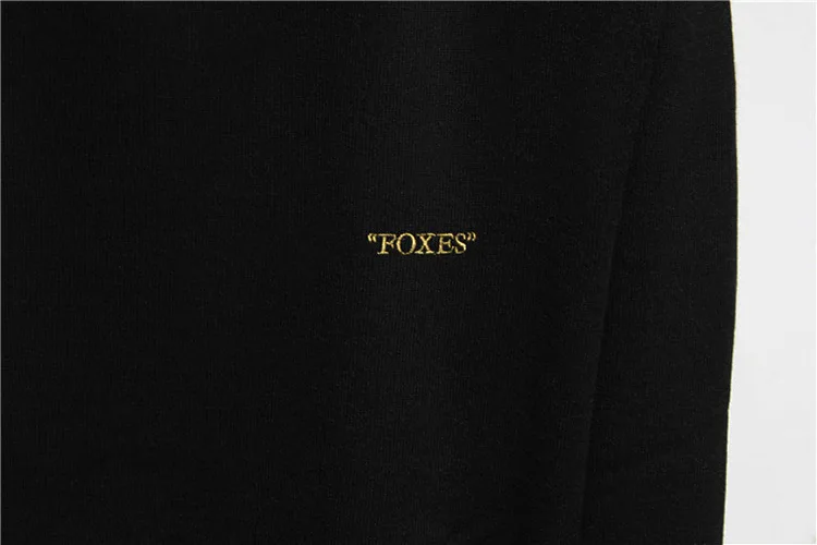 

Luxury New 2020 Man Embroidered Foxes Knit Casual Sweaters pullovers Asian Plug Size High quality Drake #J55