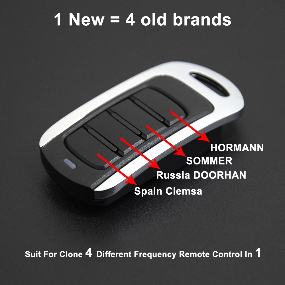 

5PCS Multi-Frequency 433.92MHz 868MHz Rolling Code Garage Door Remote Control Door Command Transmitter Garage Control Opener