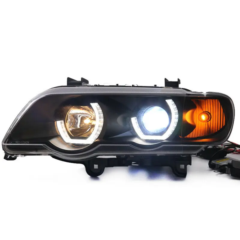 Для BMW X5 1998-2003 авто светодиодный DRL Bi-xenon высокий светильник композитный передний