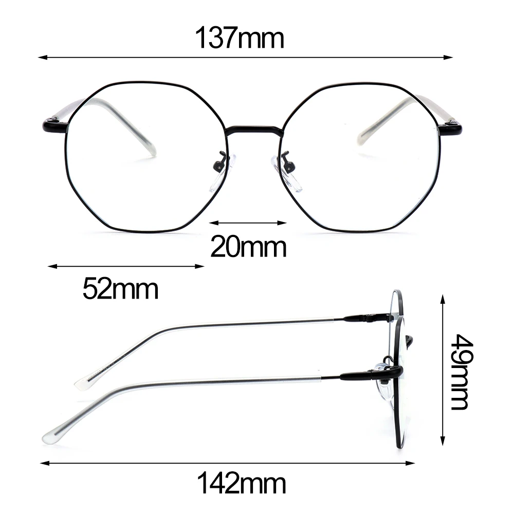 

1PC Simple Retro Round Frame Metal Glasses Anti-Radiation Blue Light Blocking Gaming Glasses Optical Eyeglasses Frame