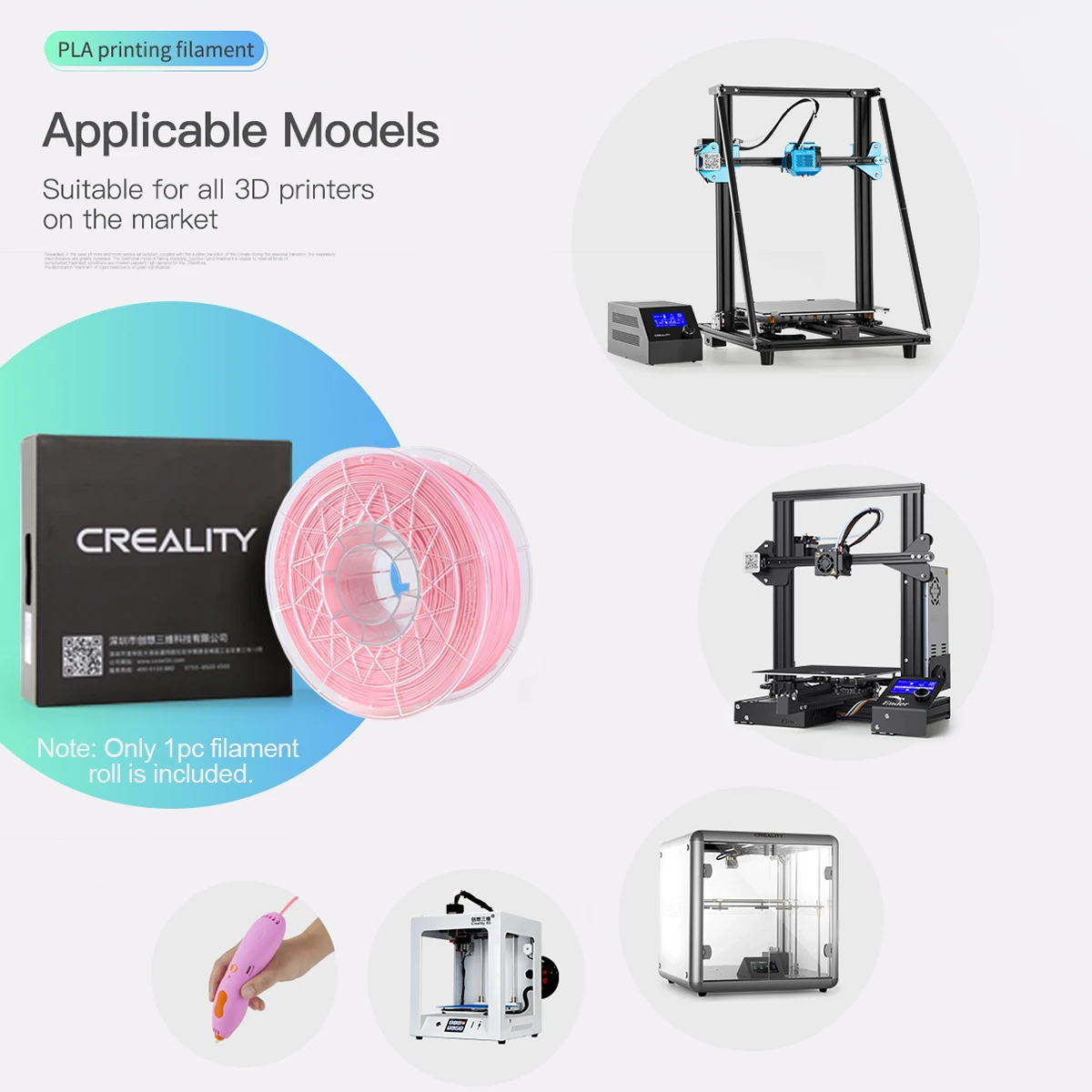 3D filament CR-PLA Filament Creality 3D 1.75mm 1kg/2.2lbs Filament Printer Dimensional Accuracy +/- 0.02 mm 3d printer filament