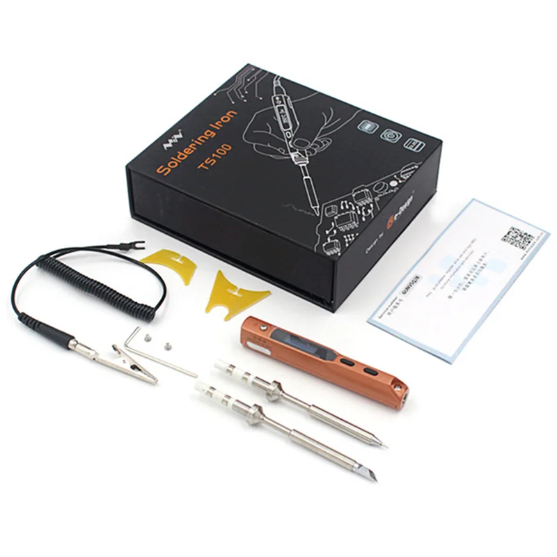 Электрический паяльник TS100 программируемый с ЖК дисплеем 65 Вт регулировка