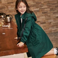 childrens coat windbreaker girl baby girl coat kids coat for girls springautumn mid length british style hooded trench coat