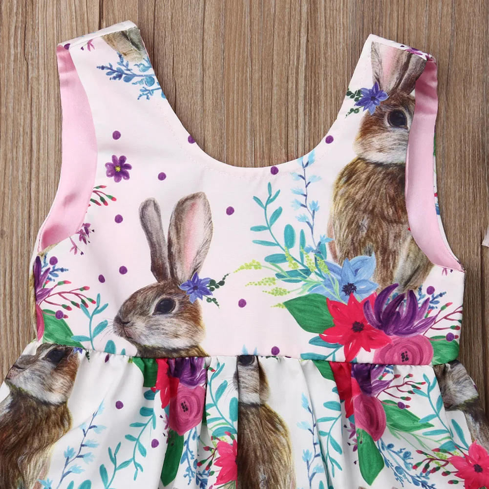 Citgeett милый Пасхальный комбинезон для новорожденных девочек без рукавов шапка