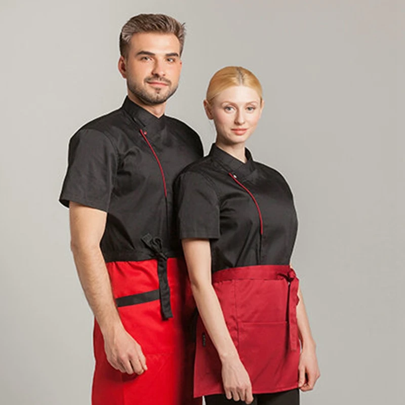 Куртка шеф-повара с коротким рукавом для мужчин и женщин профессиональная одежда
