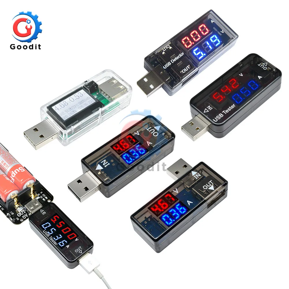 USB цифровой вольтметр амперметр измеритель тока напряжения детектор мощности