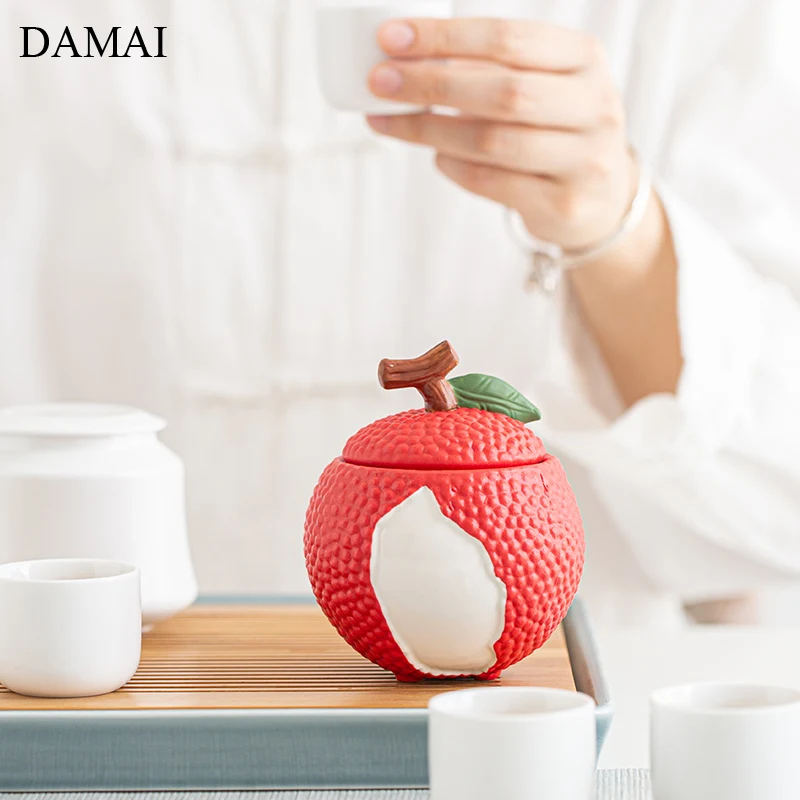 Декоративная керамическая чайная коробка Litchi фарфоровый контейнер в форме