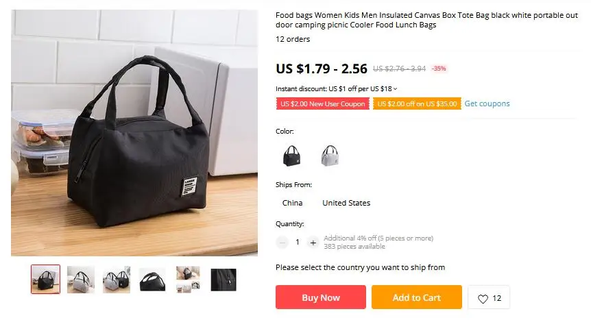 Lunch Bag Insulated Thermal Food Storage Bag Portable Travel Working Bento Box food bags outdoor camping insulated lunch bag