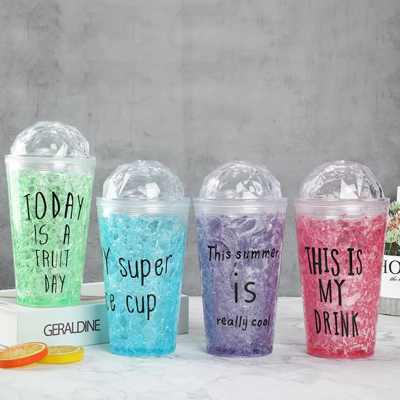 Креативная уличная летняя чашка для льда гелевая охлаждающая двойная