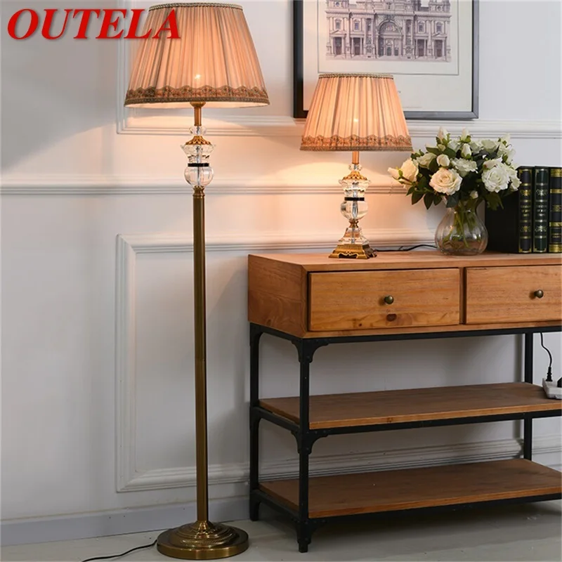 

OUTELA Floor Lamps Contemporary LED Luxury Design Crystal Light Decorative For Home