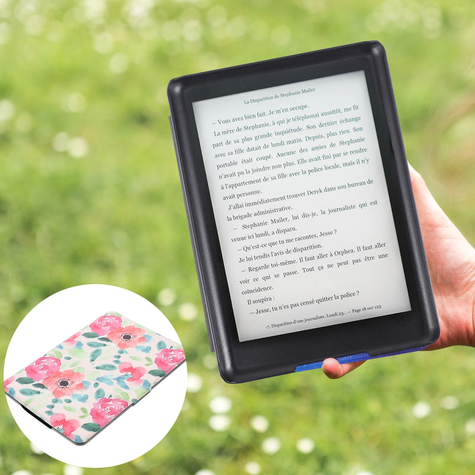 

Peony Flower E-book Smart Cover E-reader Sleeve Compatible for Kindle KPW3