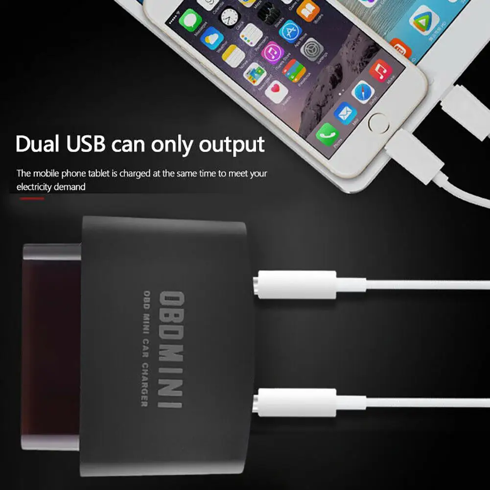 12/24 в OBD Мини Авто USB адаптер питания Автомобиль 16Pin разъем бортовое зарядное
