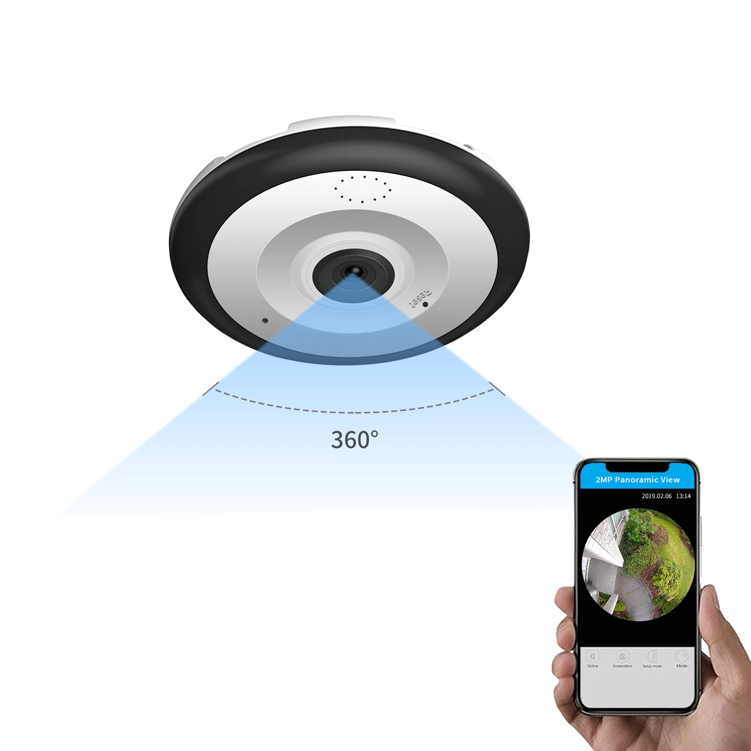 Камера V380 Pro панорамная 1080P 5 МП Wi-Fi 360 градусов | Безопасность и защита