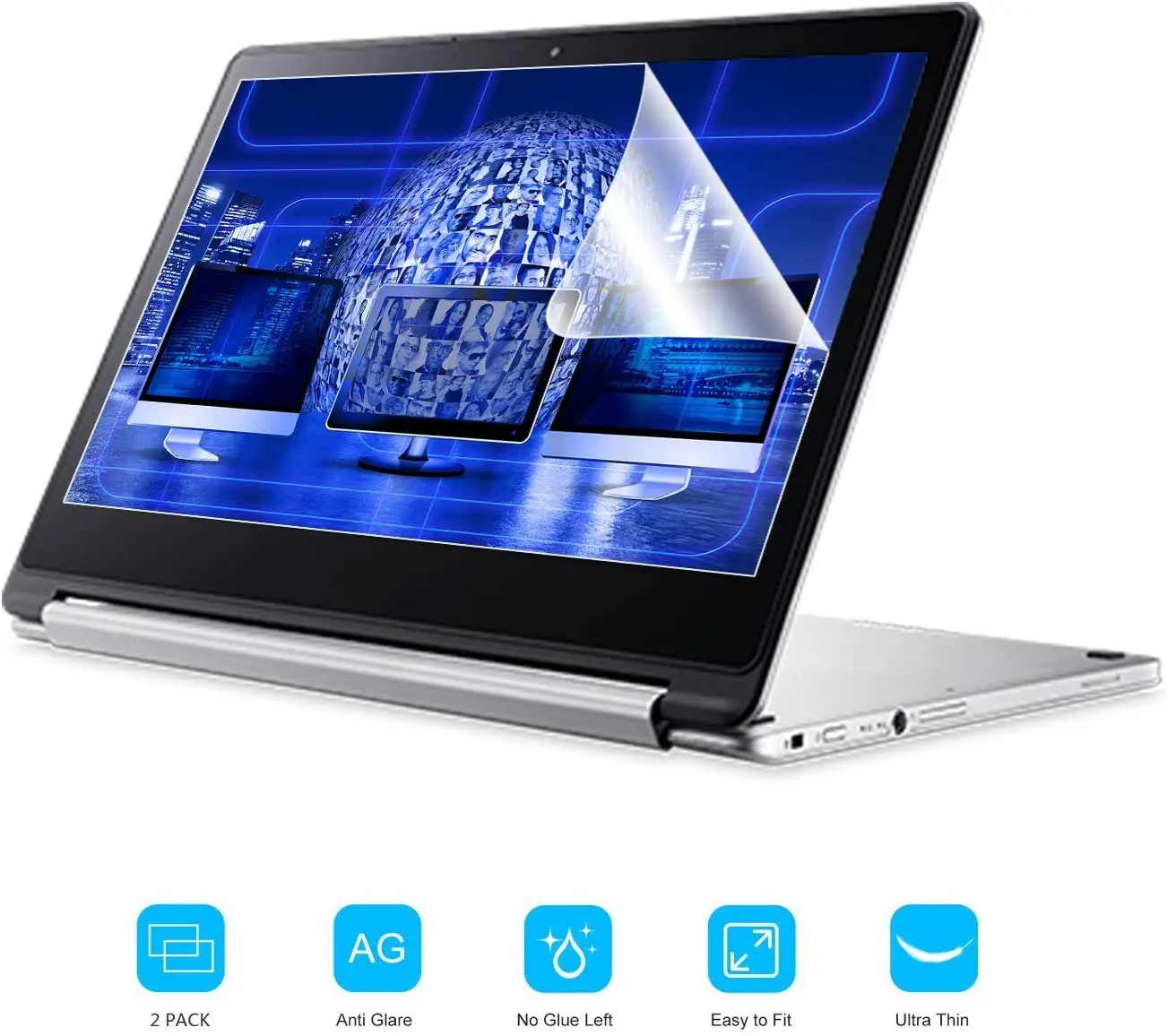 

2X Ультрапрозрачная/Антибликовая Защита для экрана с защитой от синего света, защитная крышка для ноутбука Dell Inspiron 13 7000, 7306, 2 в 1, 13,3 дюйма