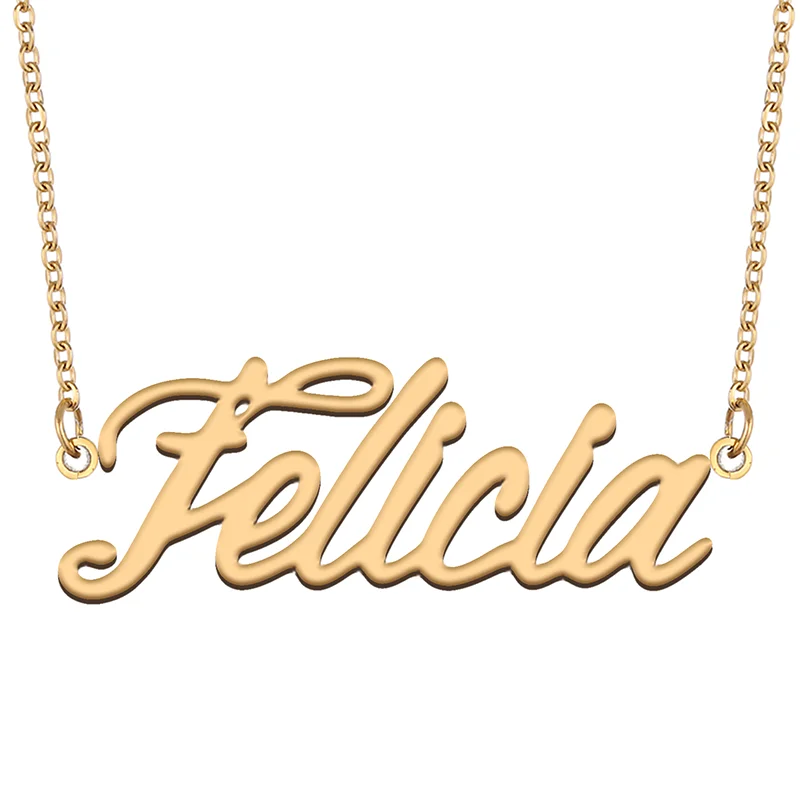 

Necklace with Name Felicia for His Her Family Member Best Friend Birthday Gifts on Christmas Mother Day Valentine's Day