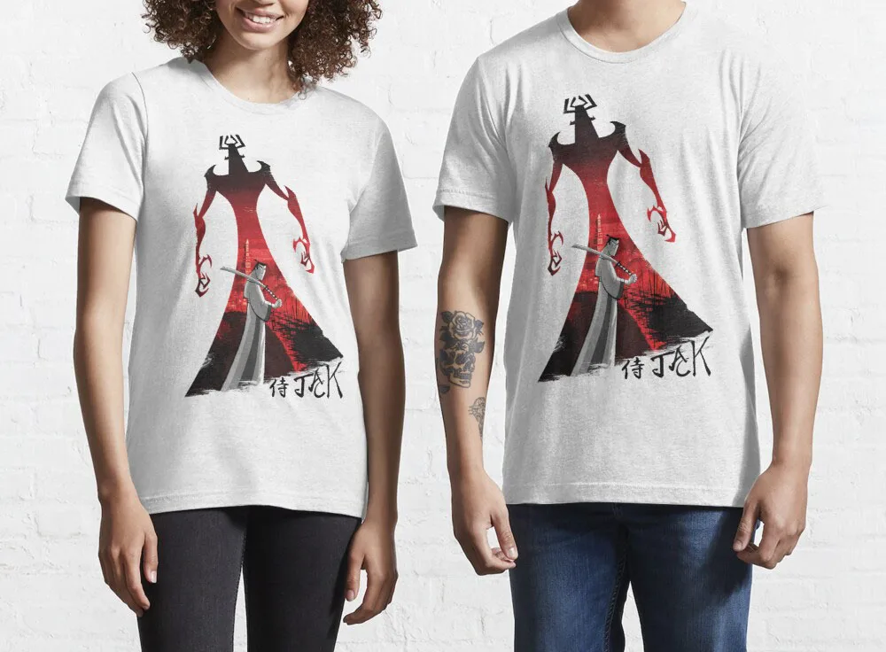 Самурай Джек Мужская футболка 2021 лето геометрический Круг футболки модные с