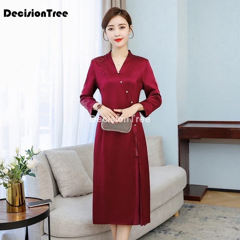 2021 современный cheongsam женское короткое Кружевное платье Ципао китайское вечерние