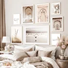 Настенная картина с изображением старой двери в исламском стиле