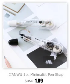 JIANWU 1 шт. Минималистичная ручка коррекция формы лента креативное моделирование студентов kawaii 6 м школьные принадлежности офисные канцелярские принадлежности