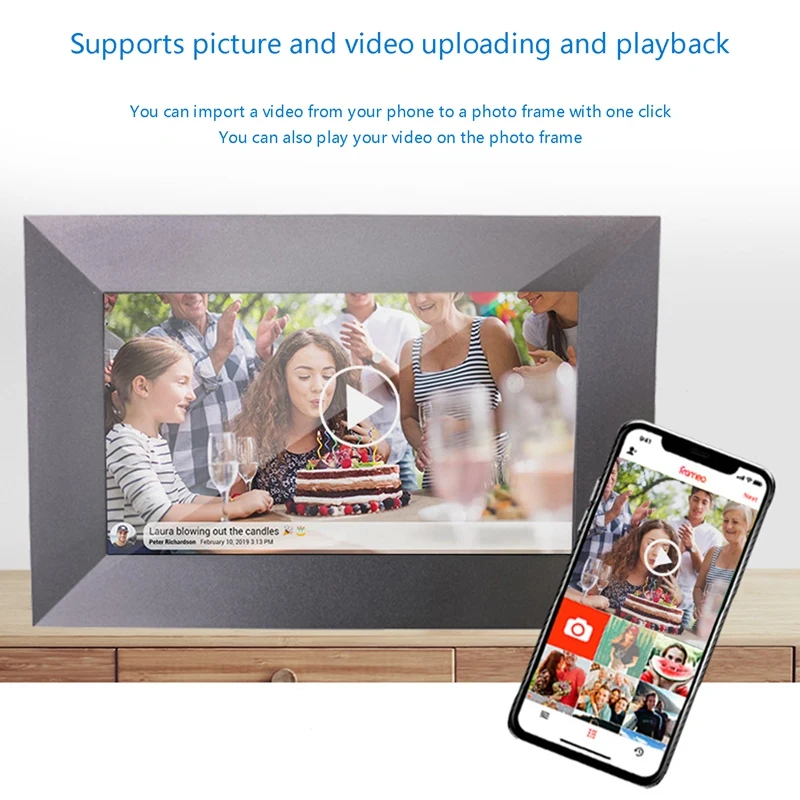 8 дюймовая фоторамка 1 + 16G 1280X800 Smart WiFi электронный альбом Поддержка