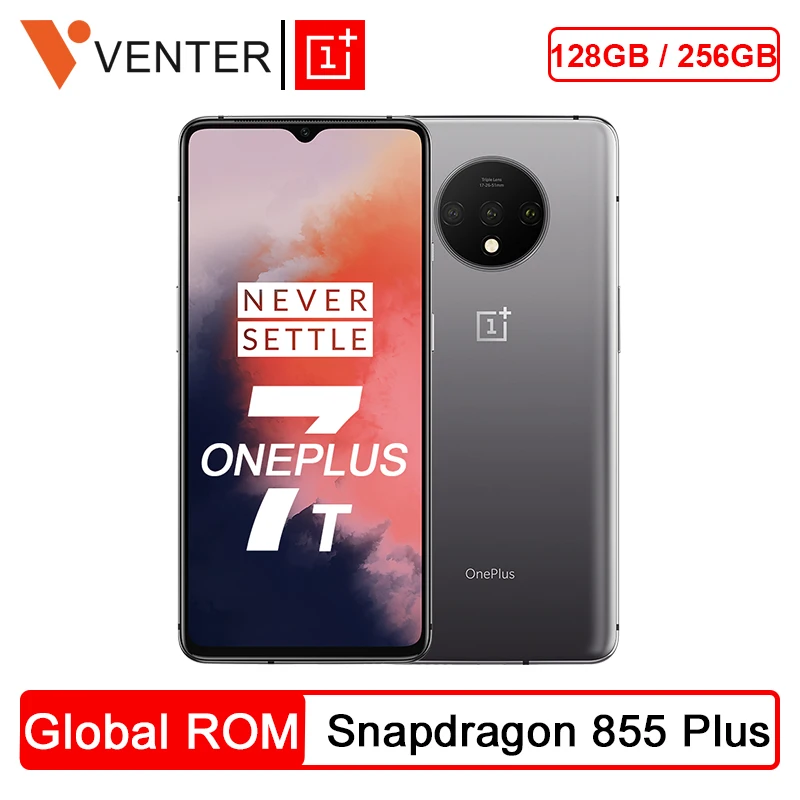 Смартфон OnePlus 7 T 7 T Snapdragon 855 Plus с глобальной прошивкой, Восьмиядерный процессор 6,55 дюйма, 90 Гц, AMOLED экран, 48мп, тройная камера, 30 Вт, NFC, Android 10 промо-код newyear1200 / newyear600