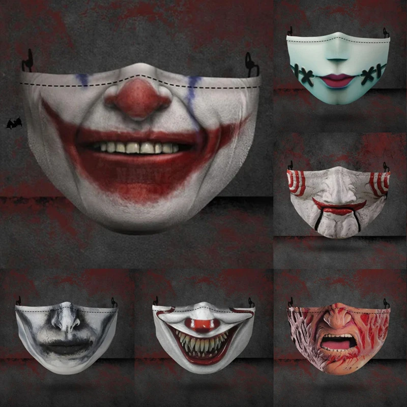 

Unisex Halloween Anime Mask Mouth Masks Creepy Halloween Mask Party Cosplay Costume Props Horror Holiday Party Decoration