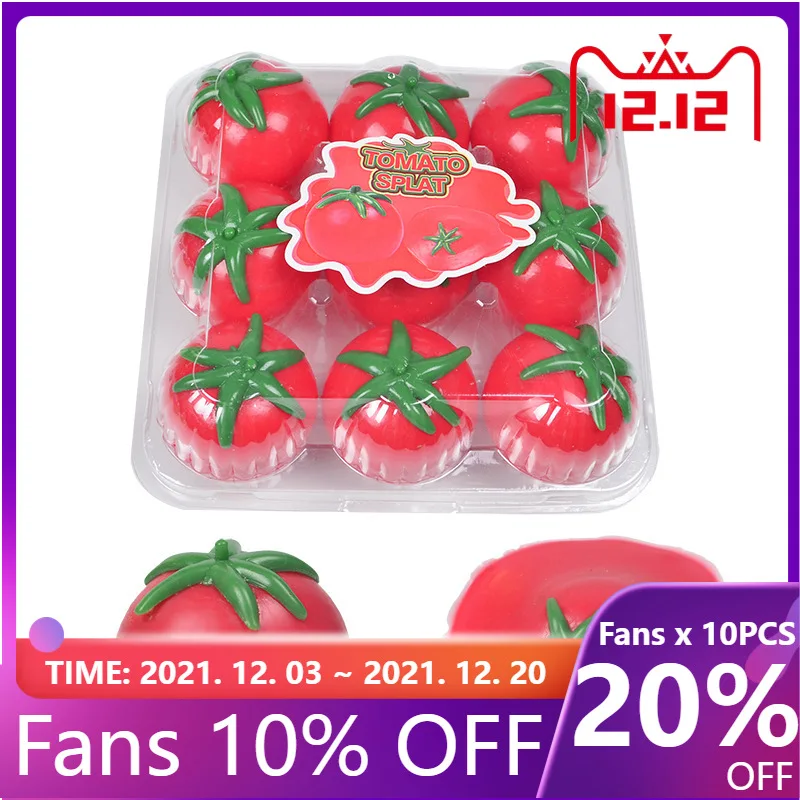 

NEW Tomato Kids Toys Autism Squeeze Squishies Balls Stress Relief Fidget Toy Stress Relief Prank Props Water Ball Kids Gift