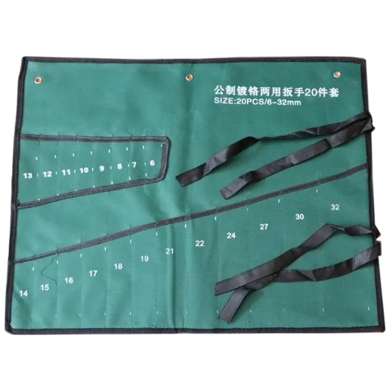 

8/10/14/20 Bundled Canvas Tool Bag Pockets Roll Up Wrench Tools Storage Organizer Bag Canvas Spanner Wrench Organizer Pouch Case