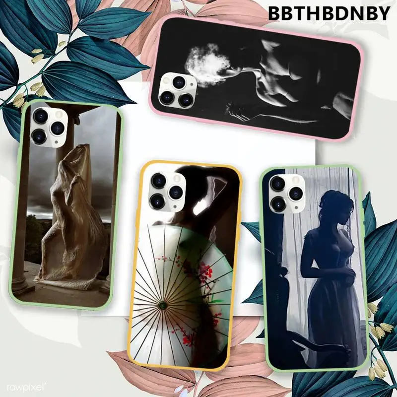 

underwear women fantasy Phone Case Green Candy Color for iPhone 11 12 13 mini pro XS MAX 8 7 6 6S Plus X SE 2020 XR