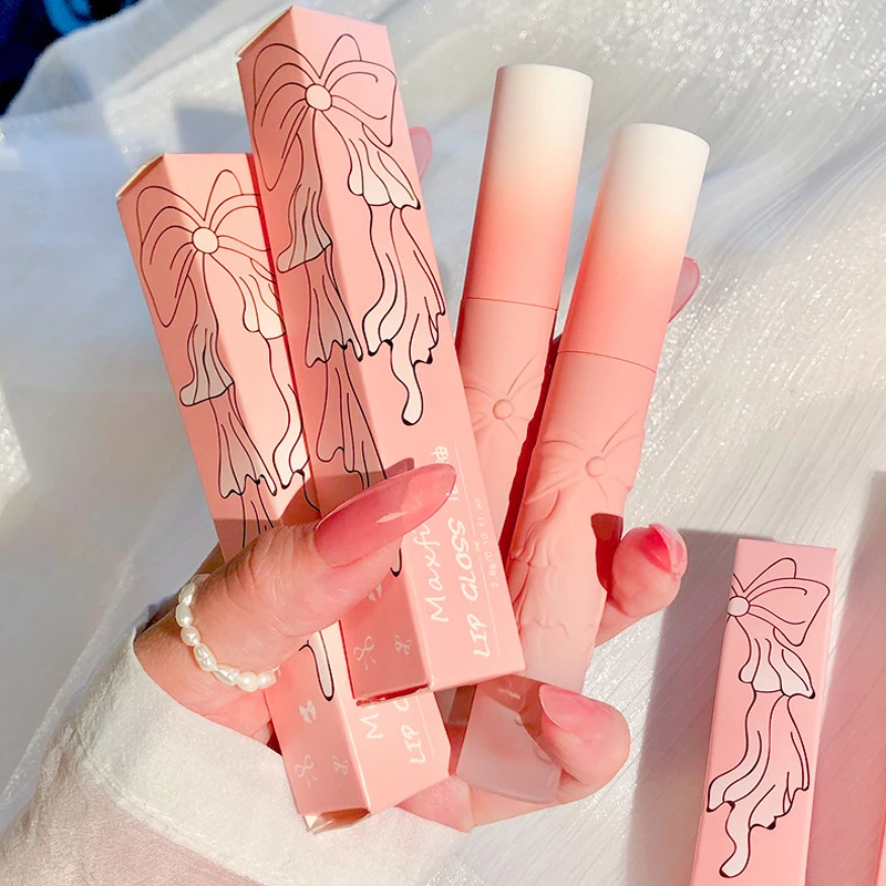 

6 Colors Lipstick Waterproof Long Lasting Matte+Shimmer Mental Beauty Lip Gloss Nude Glitter Lip Gloss Beauty Red Lip Tint New