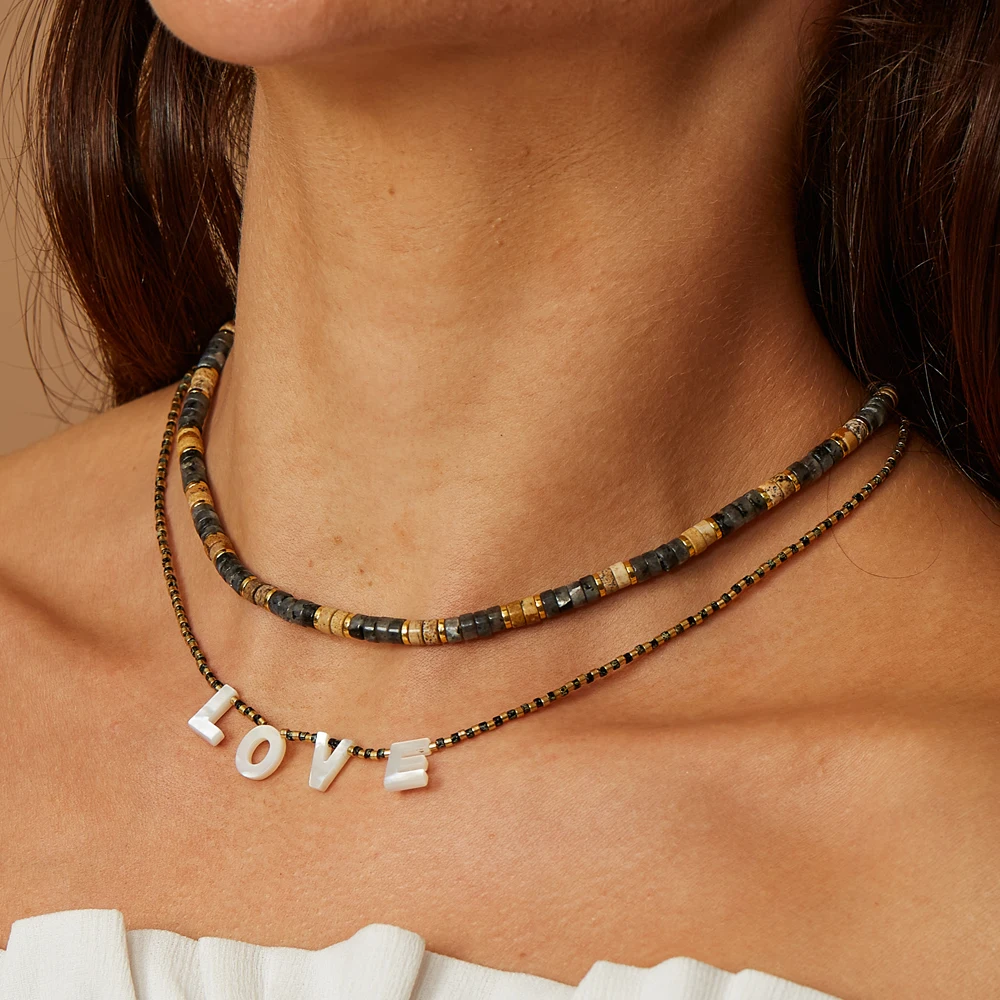 Женский цепочка веревка ручной работы из натурального камня ZMZY богемные