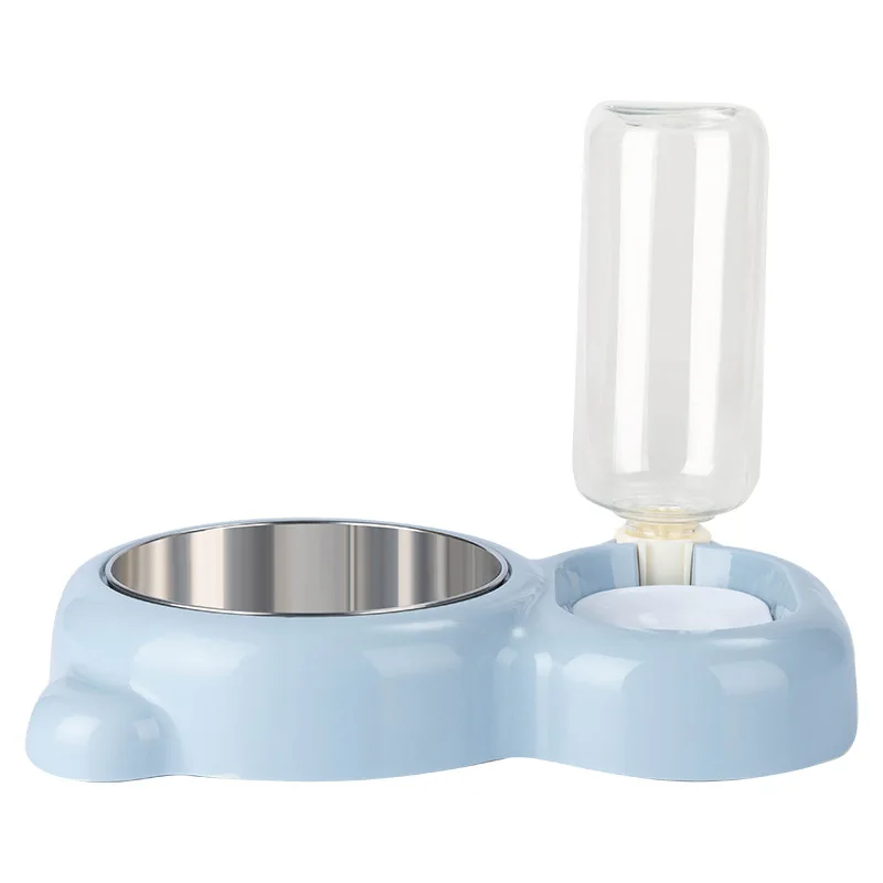 

Factory direct sales cat bowl double bowl automatic drinking water bowl Dog Food Bowl Stainless Steel Dog Bowl cat anti wet mout