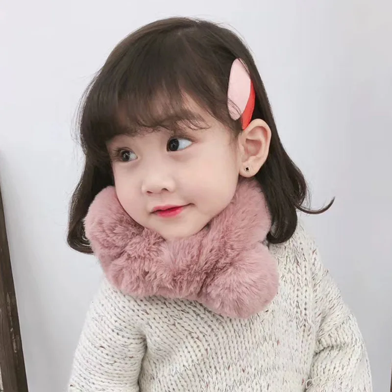 Детский зимний шарф утолщенный теплый шейный из 2020 меха для девочек и мальчиков