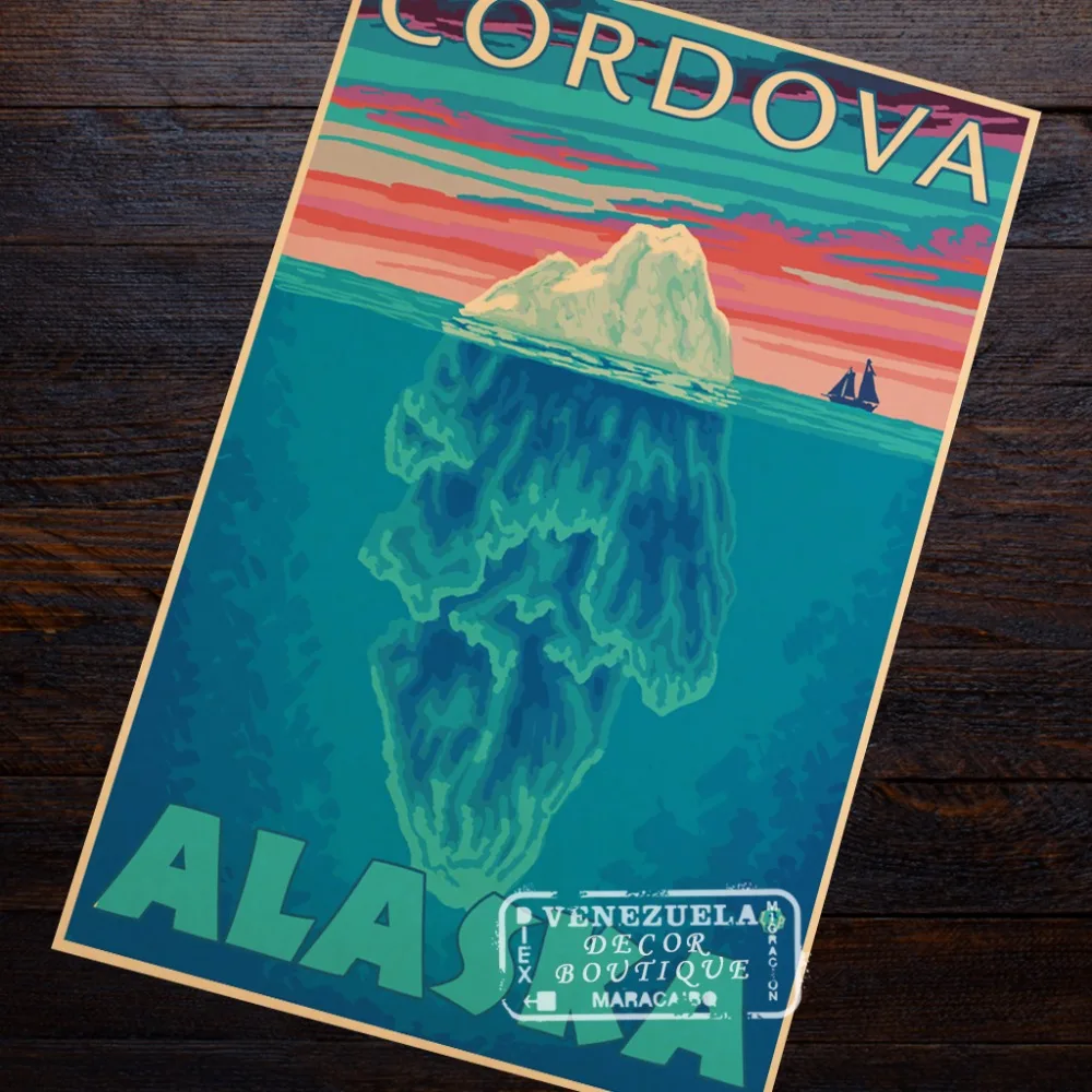 Винтажный постер в стиле ретро настенная наклейка сделай сам для Америки Аляски